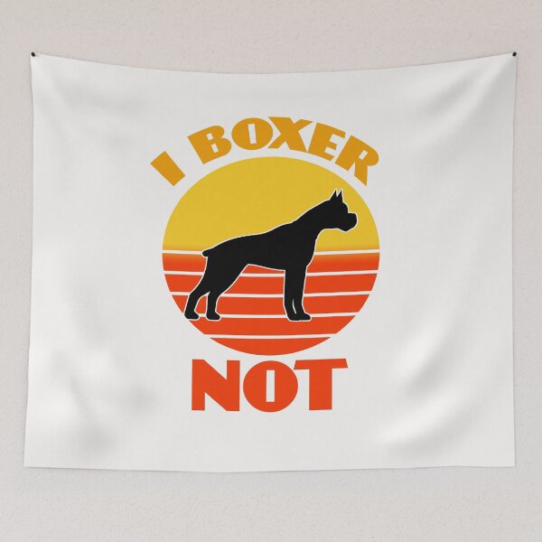 Item preview, I Boxer Dog Not Dog puppy Lover Cute Sunser Retro Funny designed and sold by Meteor77.