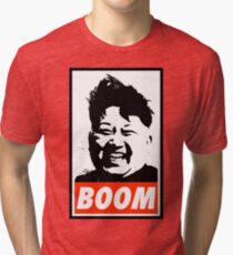 Kim Jong Un BOOM Tri-blend T-Shirt