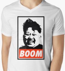Kim Jong Un BOOM Men's V-Neck T-Shirt