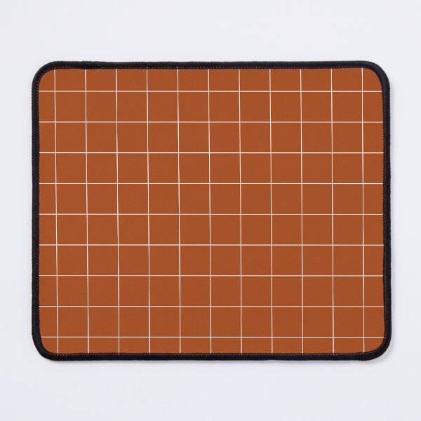 Item preview, Windowpane Check Grid (white/burnt orange) designed and sold by Design Minds Boutique.