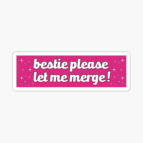 Item preview, Bestie Please Let Me Merge Funny Meme Bumper designed and sold by Fleyshop.