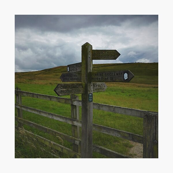 Peak District post sign Photographic Print
