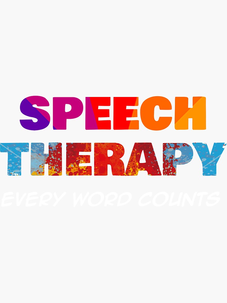 "Speech Therapy Every Word Counts" Sticker by rachidhaz Redbubble