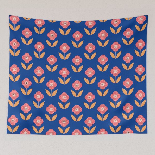Item preview,  Retro floral pattern  designed and sold by Papergrape.