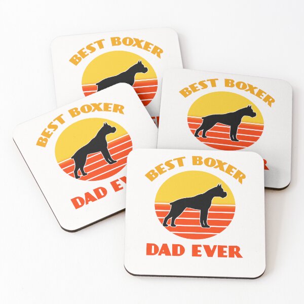Item preview, Best Boxer Dog Dad Ever Father's Day Dog puppy Lover Cute Sunser Retro Funny designed and sold by Meteor77.
