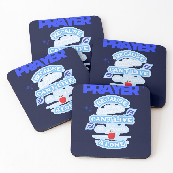 Item preview, Prayer, Because Teachers Can't Live on Apple Alone - Navy Blue and Royal Blue designed and sold by TheReporter1.