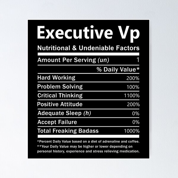 Item preview, Executive Vp T Shirt - Nutritional And Undeniable Factors Gift Item Tee designed and sold by watkinsmat.