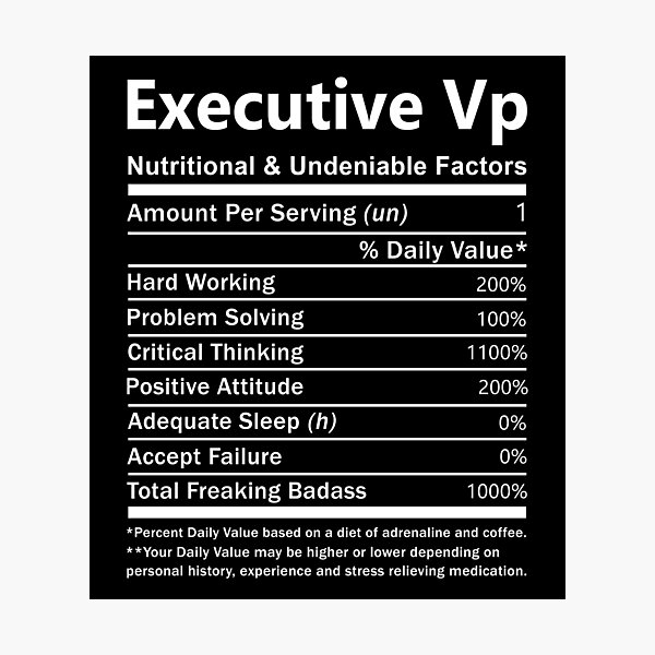 Item preview, Executive Vp T Shirt - Nutritional And Undeniable Factors Gift Item Tee designed and sold by watkinsmat.