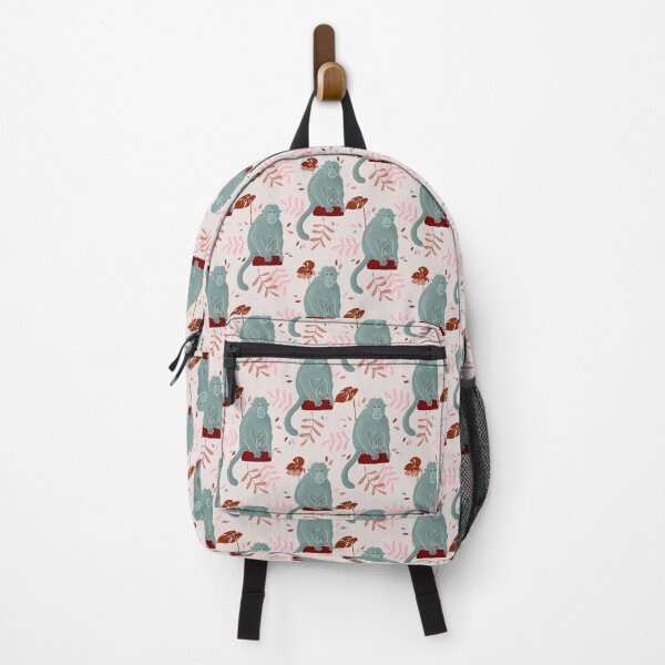 Item preview, Teal Rhesus Macaque Monkey Pattern designed and sold by illustrations by debs.