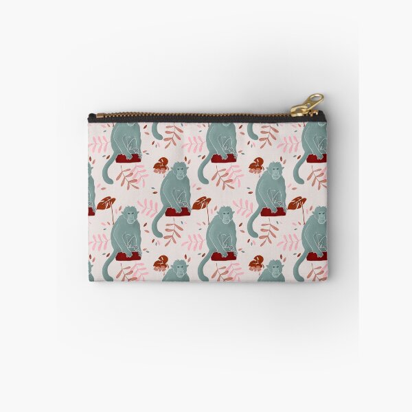 Item preview, Teal Rhesus Macaque Monkey Pattern designed and sold by illustrations by debs.