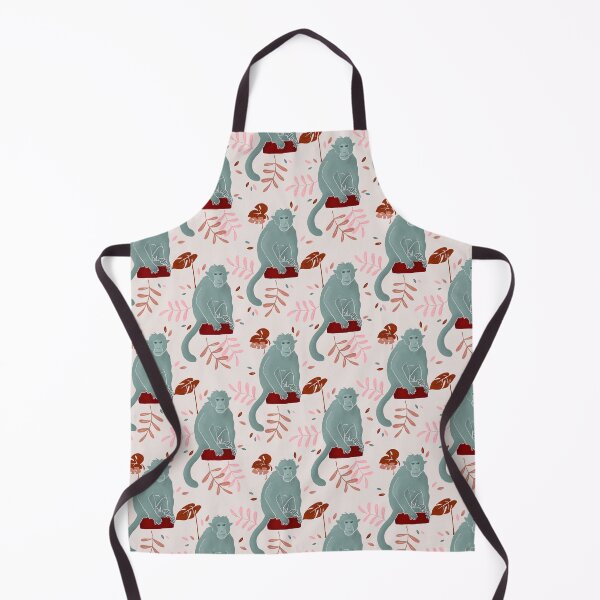 Item preview, Teal Rhesus Macaque Monkey Pattern designed and sold by illustrations by debs.