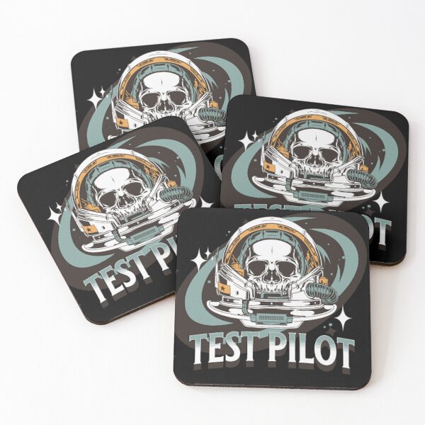 Item preview, Art Space Aircraft Air Force NASA Skull Test Pilot designed and sold by CattlettArt.