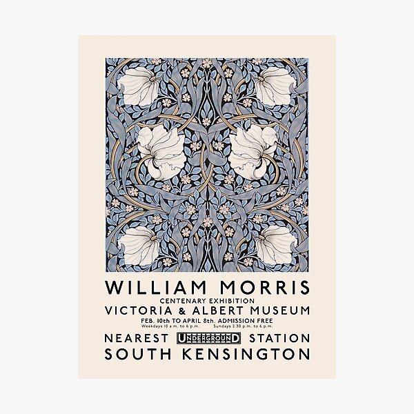 Item preview, Blue William Morris pimpernel designed and sold by TheColorFlow.