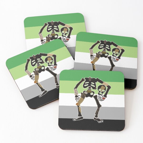Item preview, Aromantic Pride - Decapitated Skeleton Flag designed and sold by BeccaPaintmore.