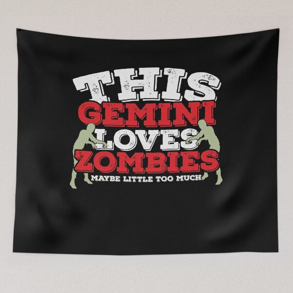 Item preview, Horoscope Zodiac Sign Gemini Loves Zombies designed and sold by TheCrazyBear.