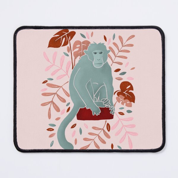 Item preview, Teal Rhesus Macaque Monkey designed and sold by illustrations by debs.