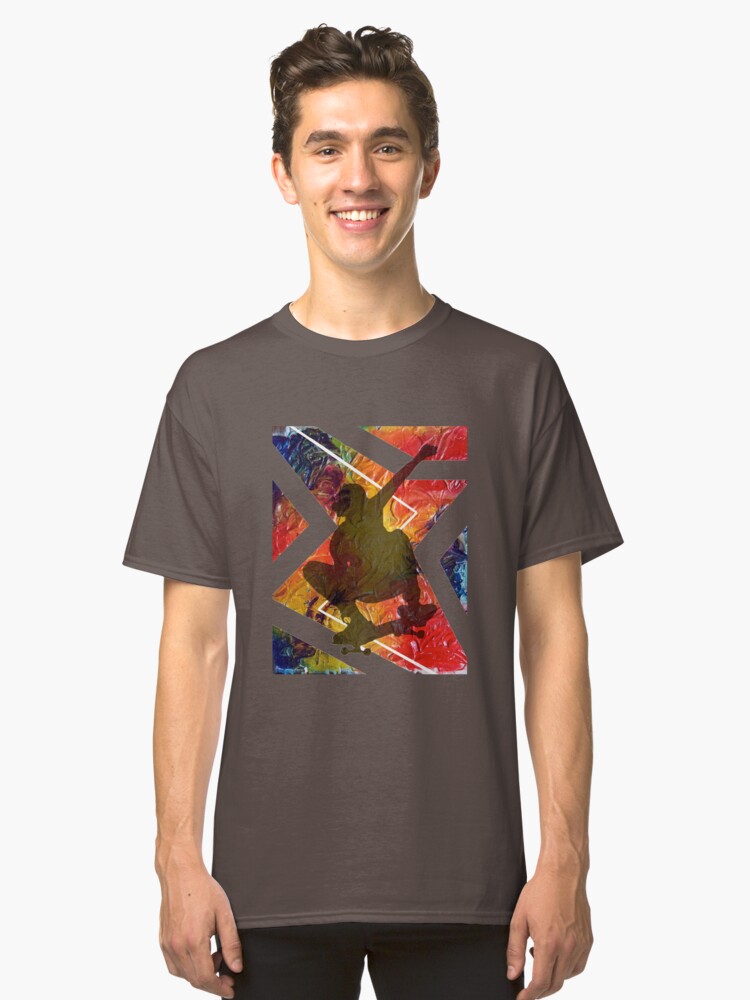 Alternate view of BORN TO SKATE SKATEBOARDER Classic T-Shirt