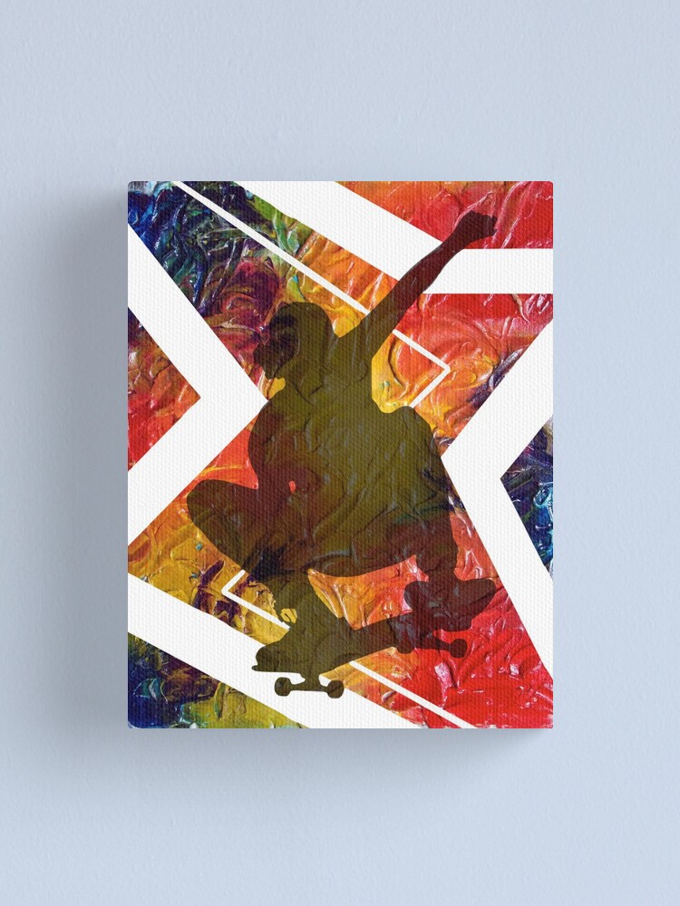 Alternate view of BORN TO SKATE SKATEBOARDER Canvas Print