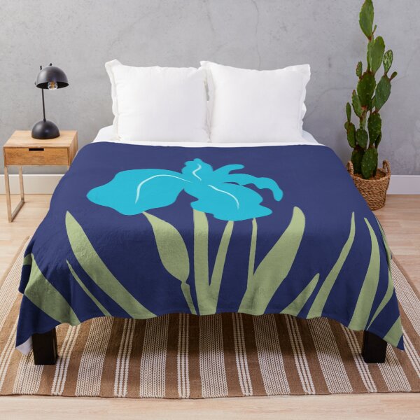 Artikelvorschau, Blaue Iris-Sommer-Blumen-Wildblume mit Blumen entworfen und verkauft von Anna Lemos.