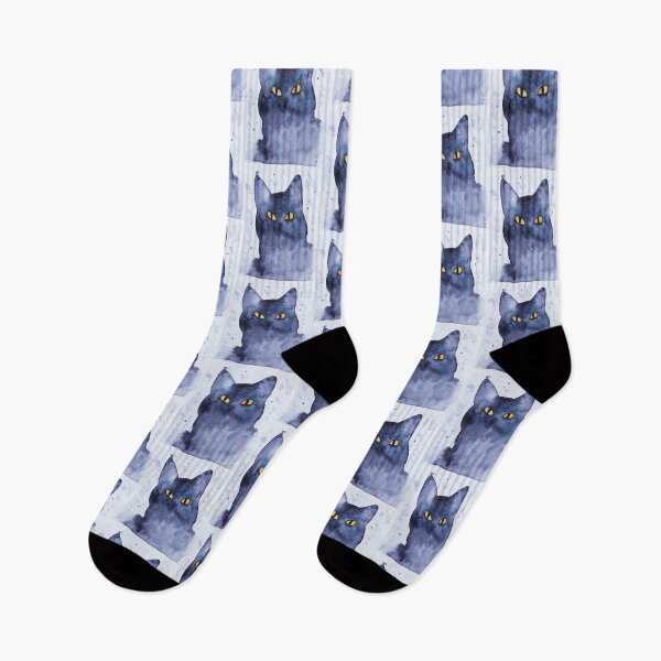 Item preview, Black Cat in watercolour designed and sold by Chantellearts.