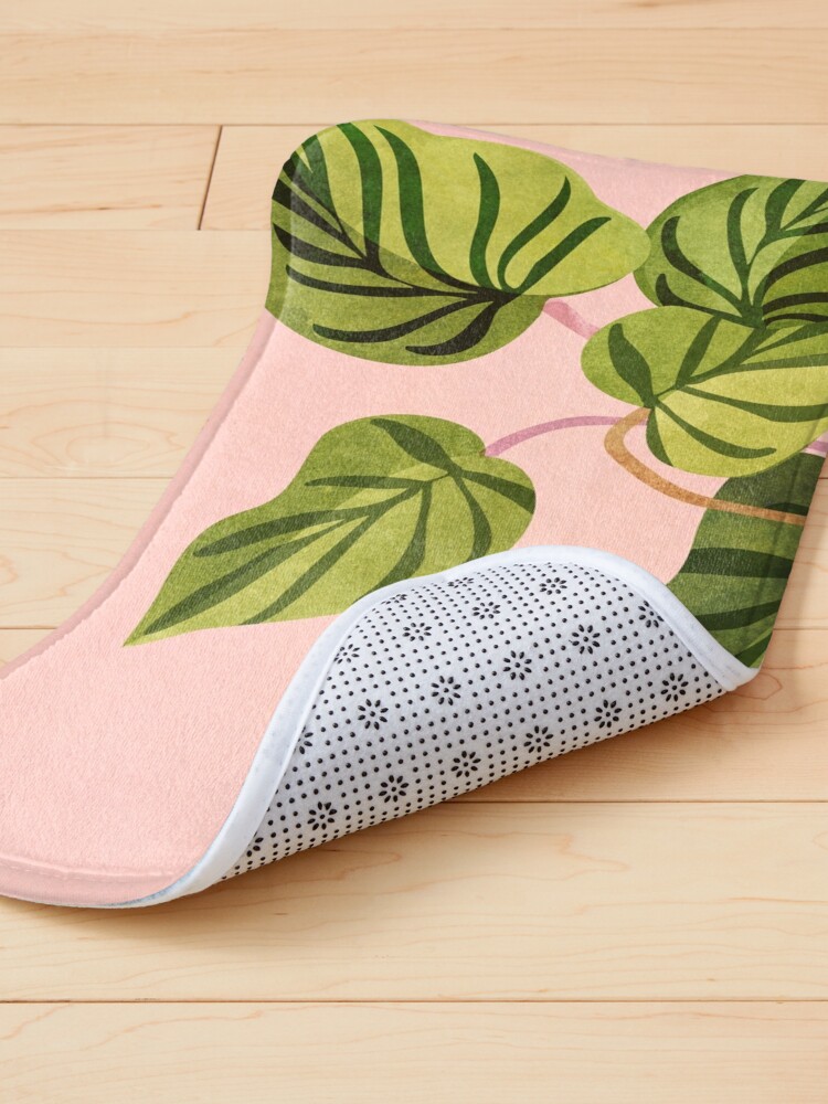 Thumbnail 4 of 5, Pet Mat, Tropical Rising Pink and Green Plant designed and sold by moderntropical.