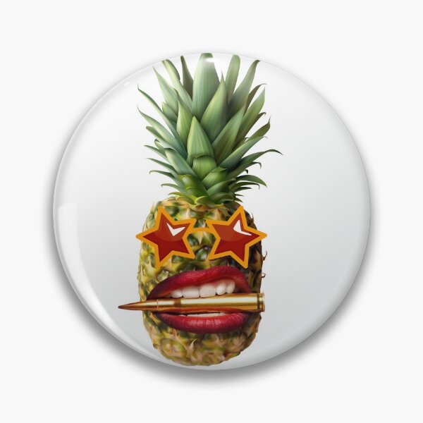 Item preview, Iron pineapple emoji with a bullet in mouth designed and sold by xagta10.