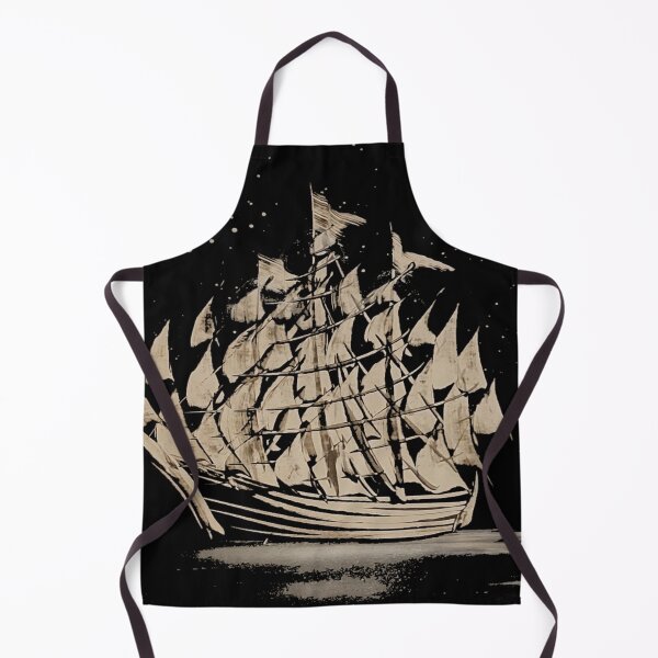 Item preview, drawing illustration of a galleon on a black background designed and sold by Cyberomiz.