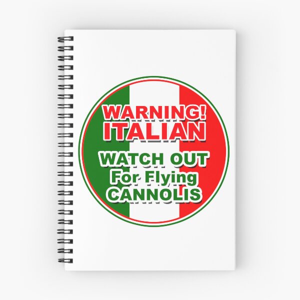 Item preview, Warning Italian, Watch out for flying CANNOLIS designed and sold by stevegraphix.
