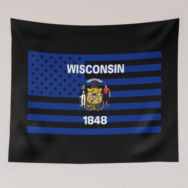 Item preview, Wisconsin State Flag Graphic USA Styling designed and sold by Garaga.