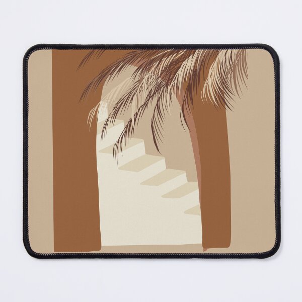 Item preview, Minimal Modern Boho Stairs Abstract Dried Leaves Shape Design designed and sold by zedonee.