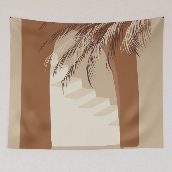 Item preview,  Minimal Modern Boho Stairs    Abstract Dried Leaves Shape   Design designed and sold by zedonee.