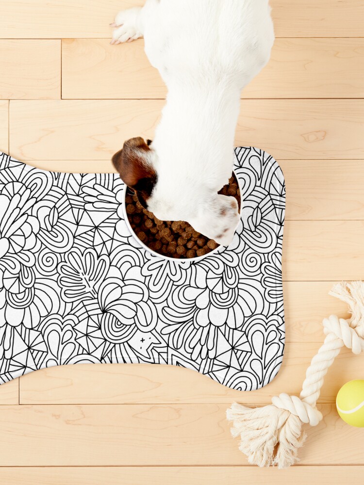 Alternate view of Fun abstract cute doodles pattern Pet Mat