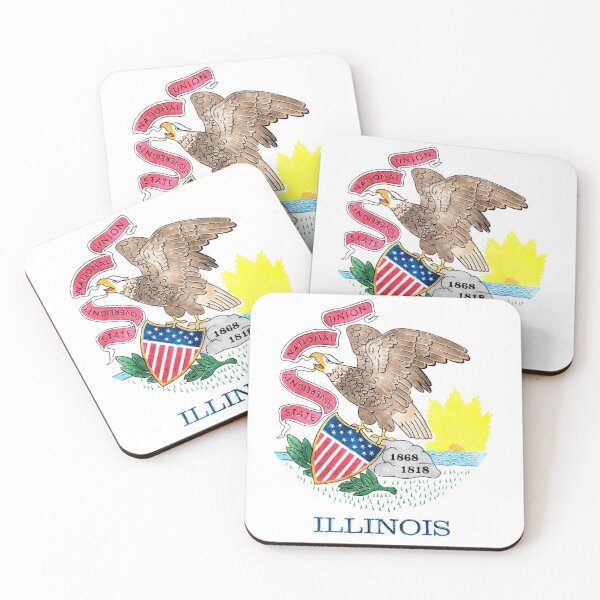 Item preview, illinois State Flag Graphic USA Styling designed and sold by Garaga.