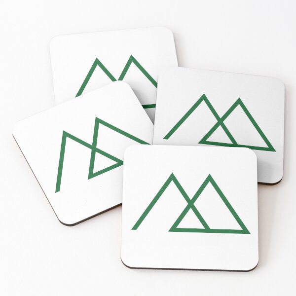 Item preview, green triangle double line art designed and sold by misskholeta.