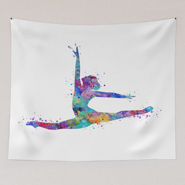 Item preview, Girl Gymnastics Twine Watercolor Sport Gift designed and sold by LotusGifts.