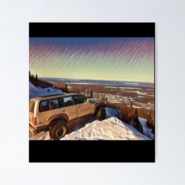 Item preview, 91 Land Cruiser in the snow, Expedition off road, off road  suv,91 Land cruiser Toyota, Off Road 4X4 designed and sold by AkBrokeBikes.