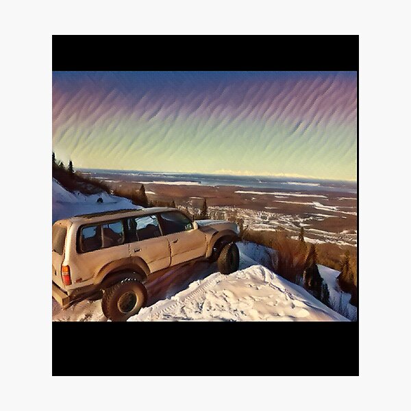 Item preview, 91 Land Cruiser in the snow, Expedition off road, off road  suv,91 Land cruiser Toyota, Off Road 4X4 designed and sold by AkBrokeBikes.