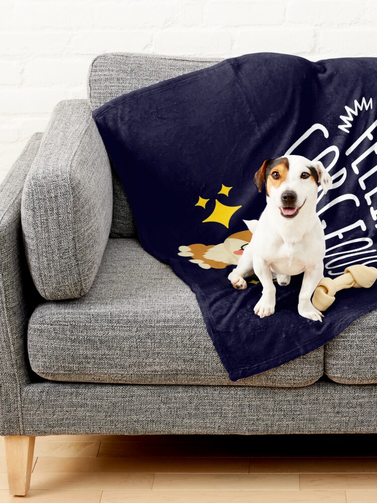 Alternate view of Feeling Corgeous Cute Corgi Dog Pet Blanket