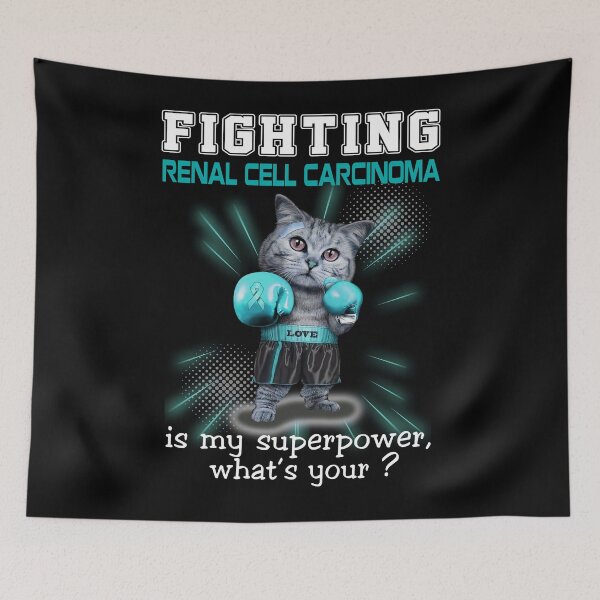 Item preview, Funny Cat Fighting Renal Cell Carcinoma Is My Superpower What's Your designed and sold by Kohend.