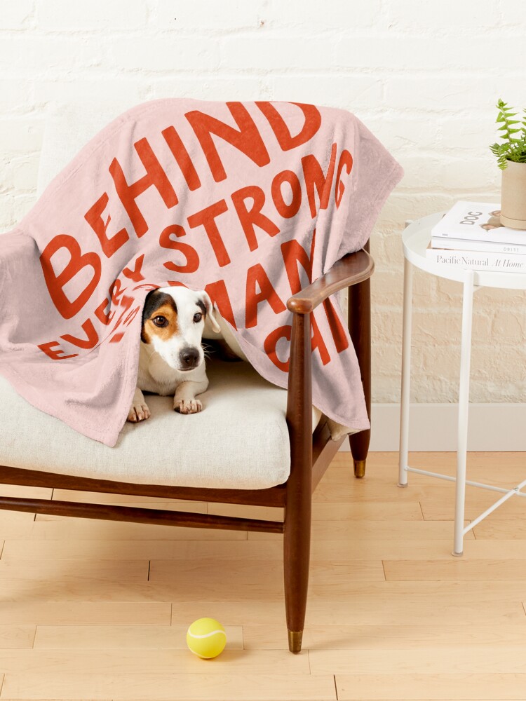 Thumbnail 4 of 6, Pet Blanket, Behind Every Strong Woman designed and sold by meandthemoon.