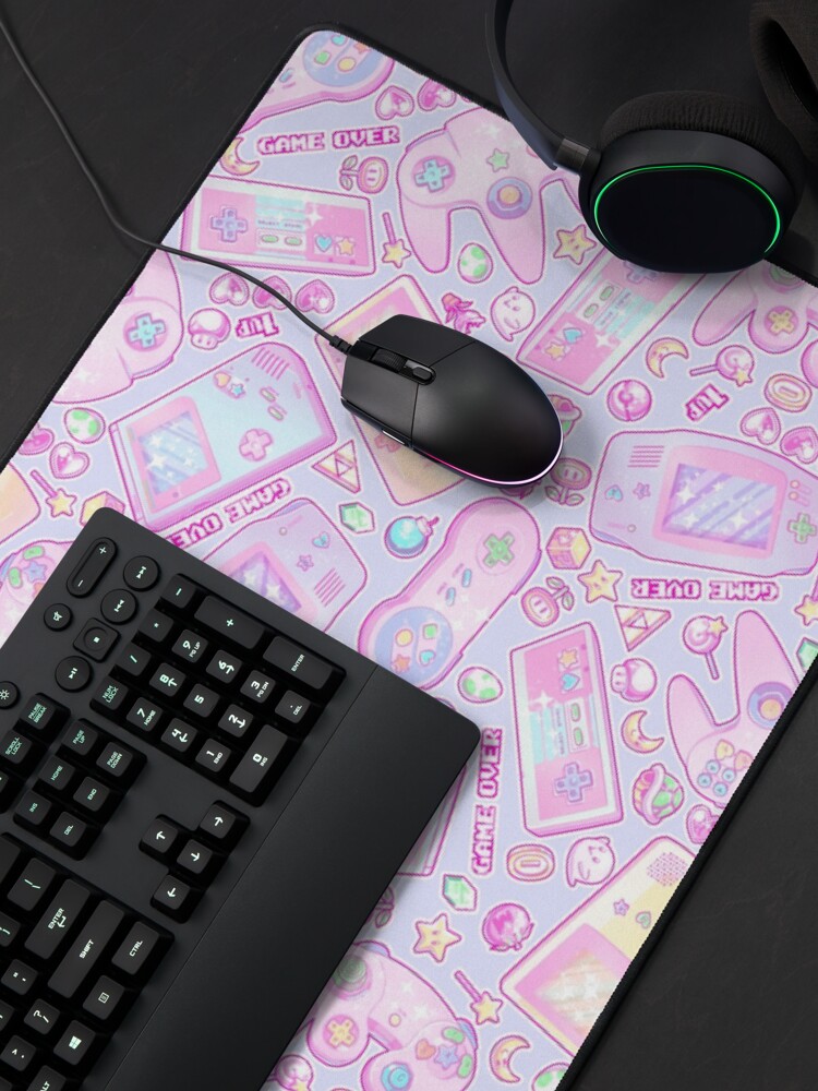 Aperçu 4 sur 5. Tapis de souris avec l'œuvre Jeu terminé! créée et vendue par PastelPollution.