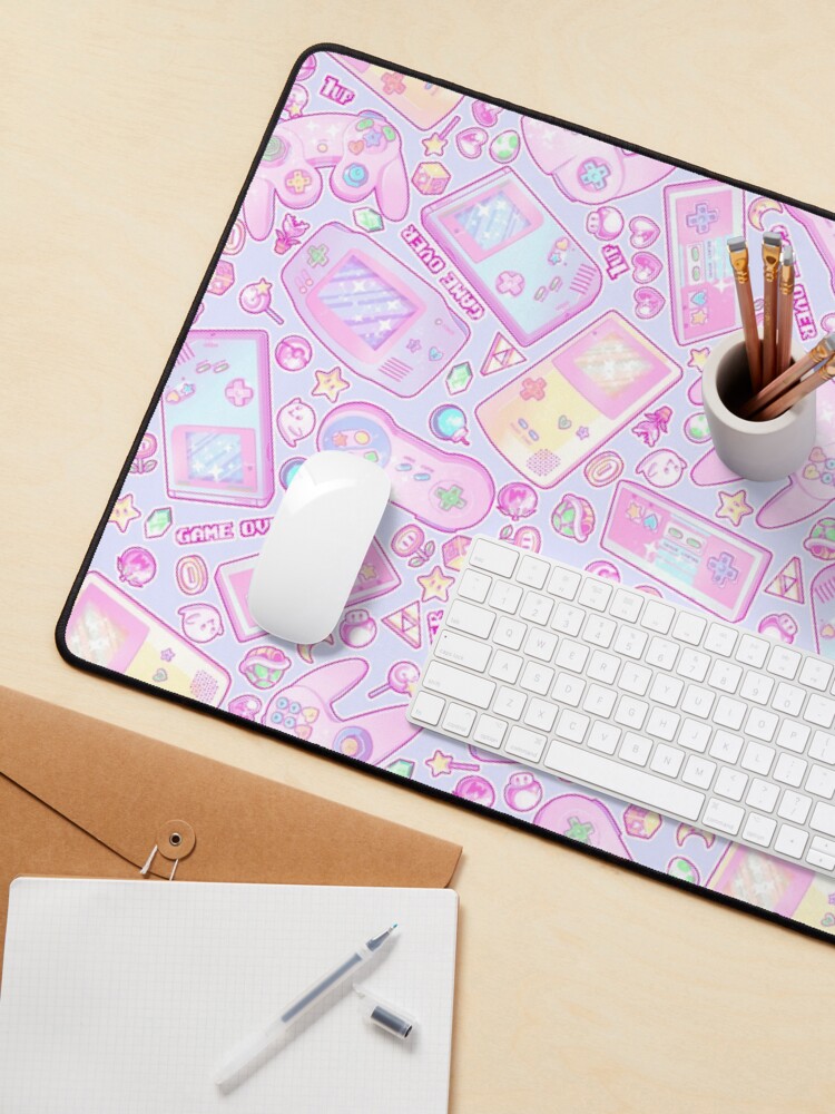 Aperçu 3 sur 5. Tapis de souris avec l'œuvre Jeu terminé! créée et vendue par PastelPollution.