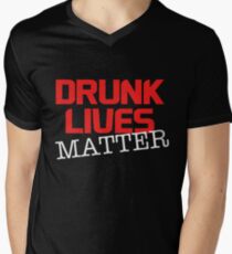Camiseta de cuello en V Las vidas borrachas importan