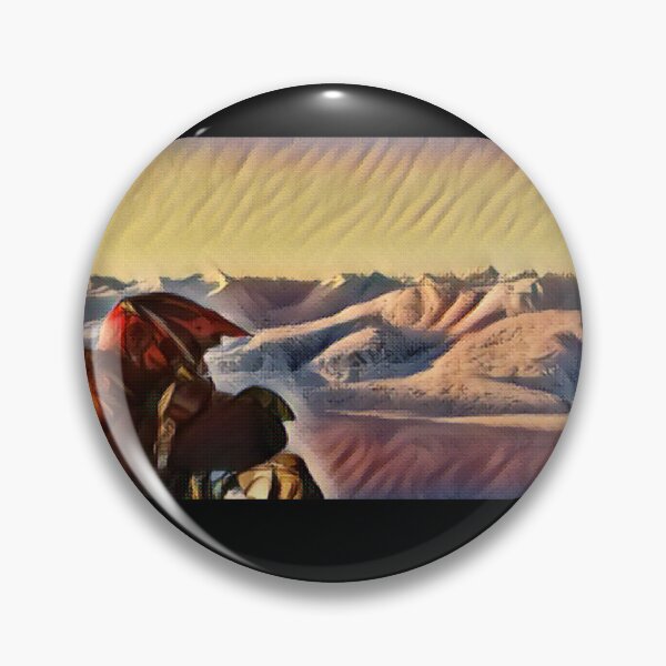 Item preview, Snowmachiner looking over the bluff, Snowmobiler outlook, snowmobile rider designed and sold by AkBrokeBikes.