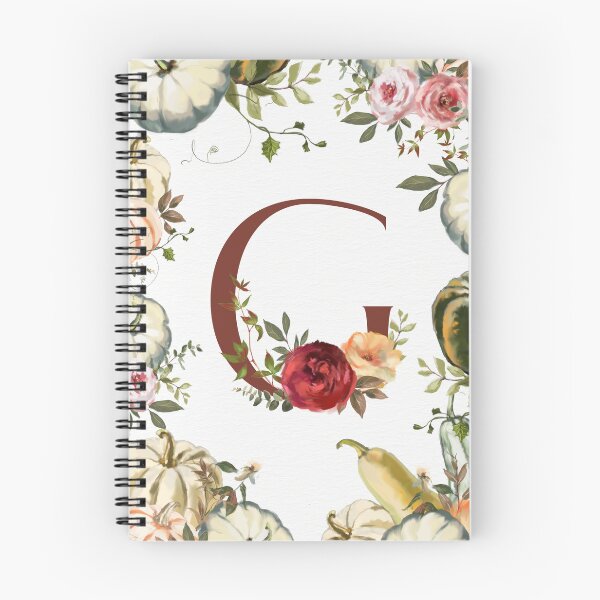 Item preview, Letter G Pumpkins Flowers designed and sold by WildAliceArt.
