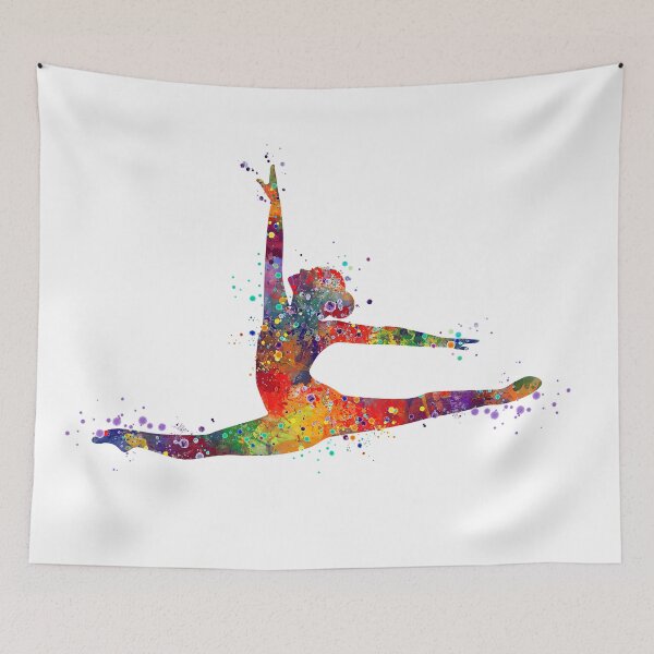 Item preview, Girl Gymnastics Twine Watercolor designed and sold by LotusGifts.