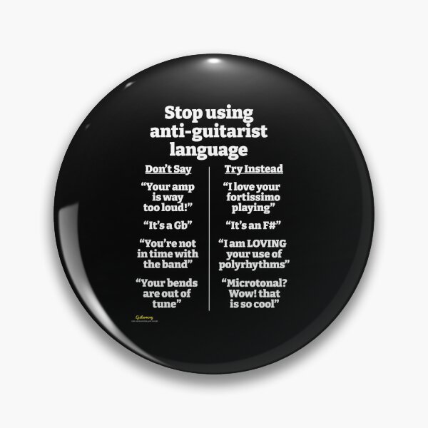 Item preview, Anti-Guitarist Language - White Text - Guitarmony designed and sold by Guitarmony.