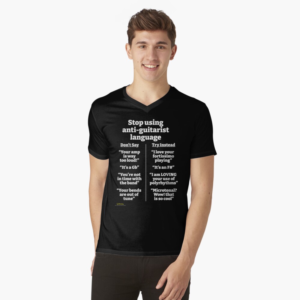 Item preview, V-Neck T-Shirt designed and sold by Guitarmony.