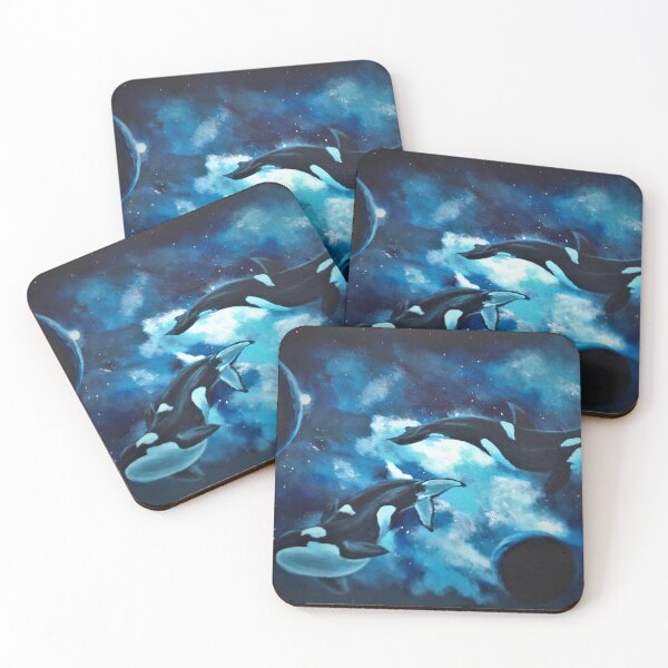 Artikelvorschau, Weltraum-Orcas, die durch Galaxien schwimmen entworfen und verkauft von theartofdeb.