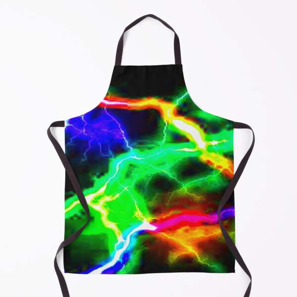 Item preview, Shocking Neon Green Blue Orange on Black designed and sold by mwagie.